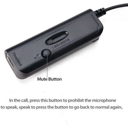 Call Center Hands-Free Noise Cancelling Corded Monaural Headset DailySale