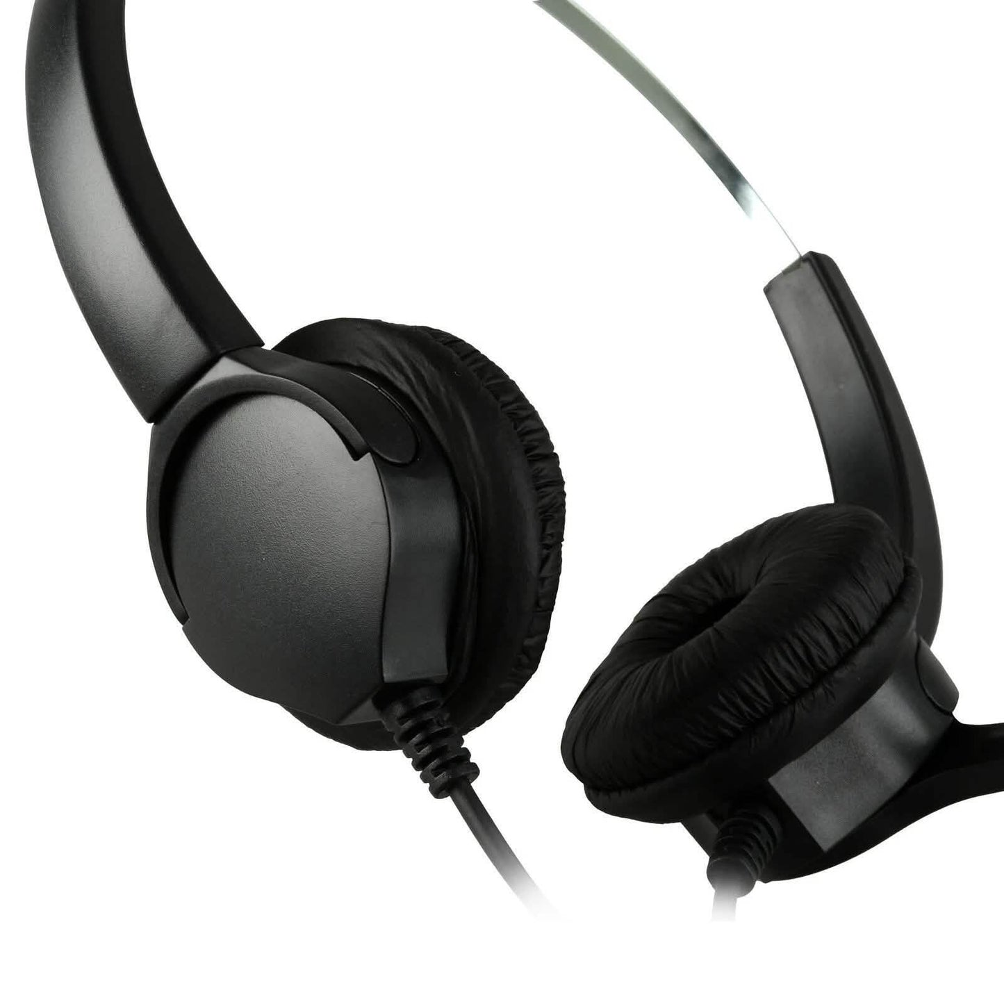 Call Center Noise Cancelling Corded Binaural Hands-free Headset with Microphone DailySale