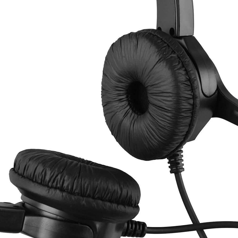 Call Center Noise Cancelling Corded Binaural Hands-free Headset with Microphone DailySale