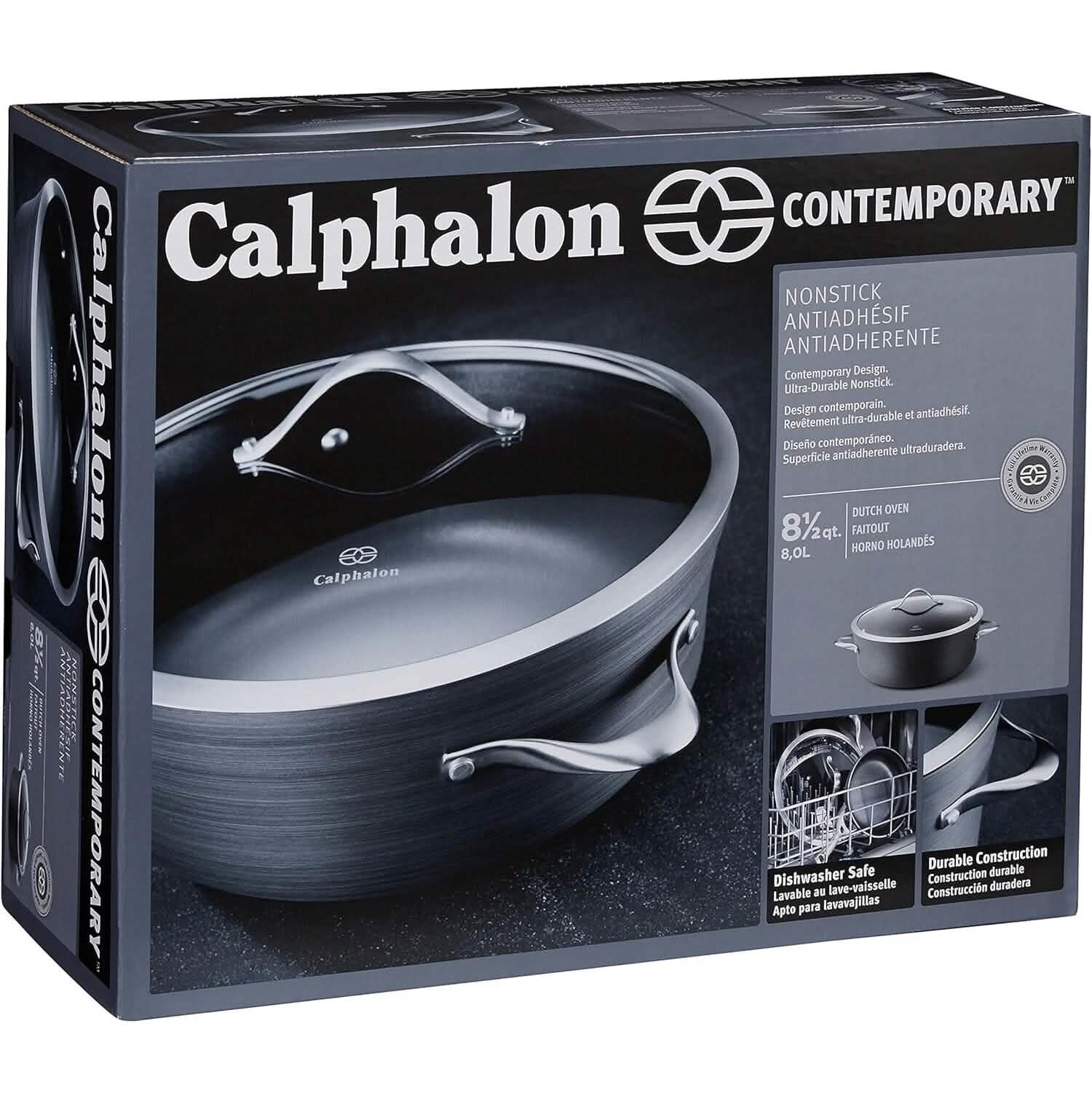 Calphalon Contemporary Nonstick 8.5-Quart Covered Dutch Oven DailySale