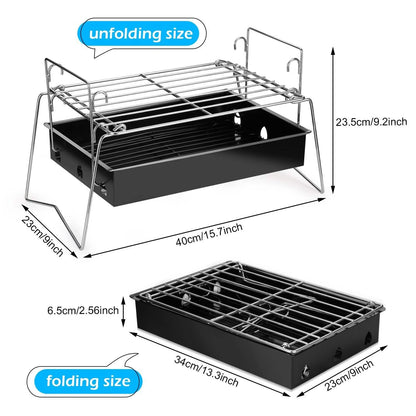 Camping Grill Barbecue Tool Folding & Lightweight Steel Mesh Portable DailySale