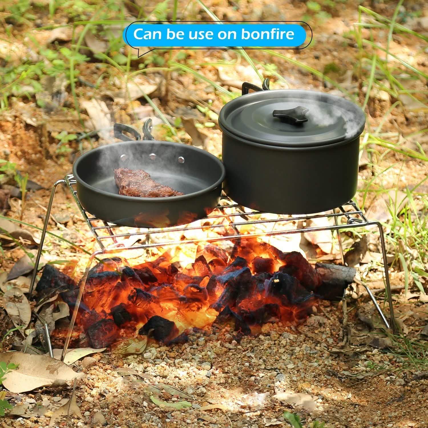 Camping Grill Barbecue Tool Folding & Lightweight Steel Mesh Portable DailySale