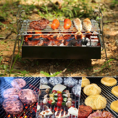 Camping Grill Barbecue Tool Folding & Lightweight Steel Mesh Portable DailySale