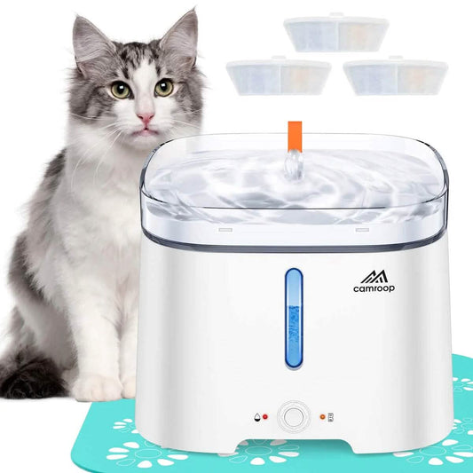 CAMROOP Automatic Pet Water Dispenser with Indicator and Silicone Mat DailySale