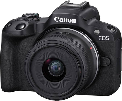 Canon EOS R50 4K Mirrorless Camera with RF-S 18-45mm f/4.5-6.3 IS STM Lens (Open-Box) DailySale