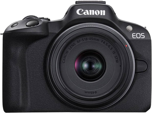 Canon EOS R50 4K Mirrorless Camera with RF-S 18-45mm f/4.5-6.3 IS STM Lens (Open-Box) DailySale