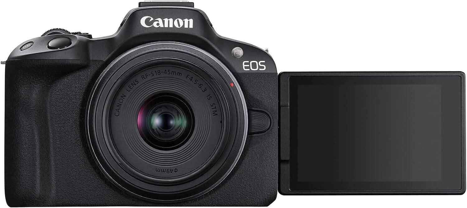 Canon EOS R50 4K Mirrorless Camera with RF-S 18-45mm f/4.5-6.3 IS STM Lens (Open-Box) DailySale