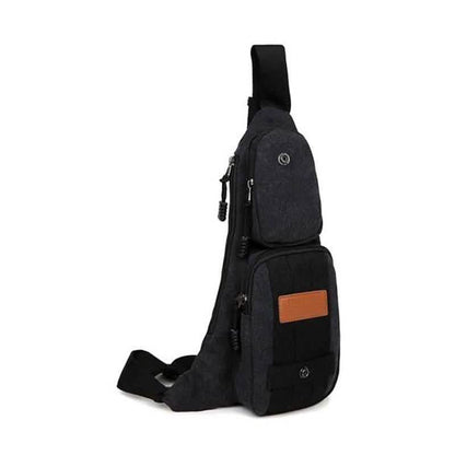 Canvas Shoulder Bag with Multiple Compartments DailySale