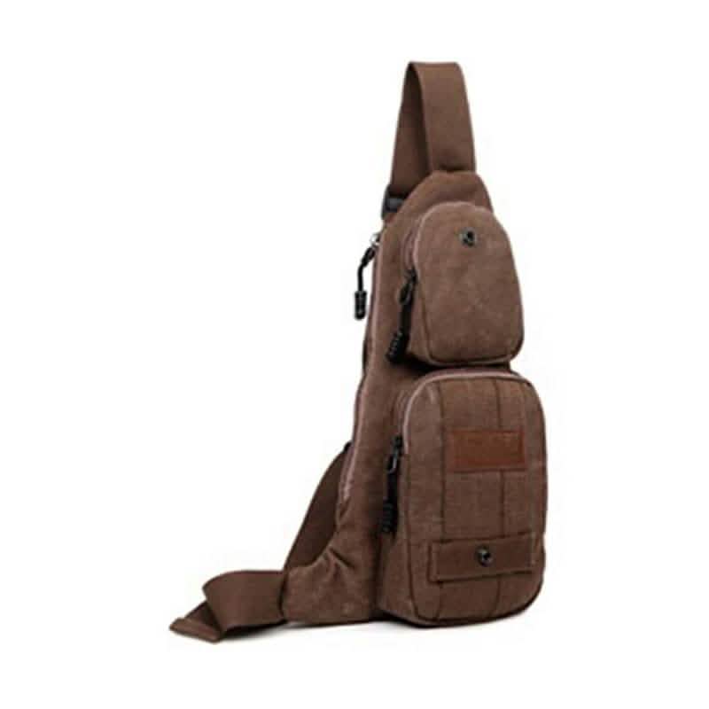 Canvas Shoulder Bag with Multiple Compartments DailySale