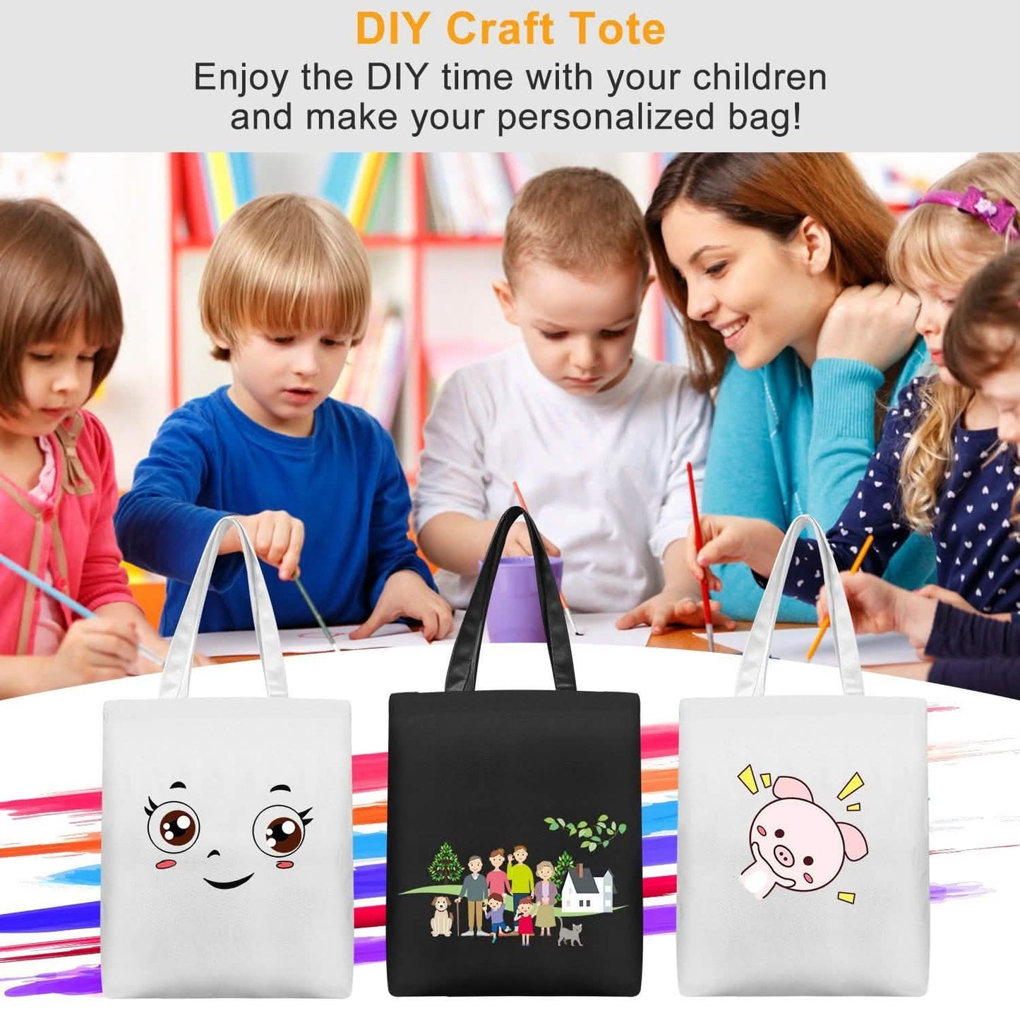 Canvas Tote Bag DIY Craft Eco Tote 100% Cotton Washable Reusable DailySale