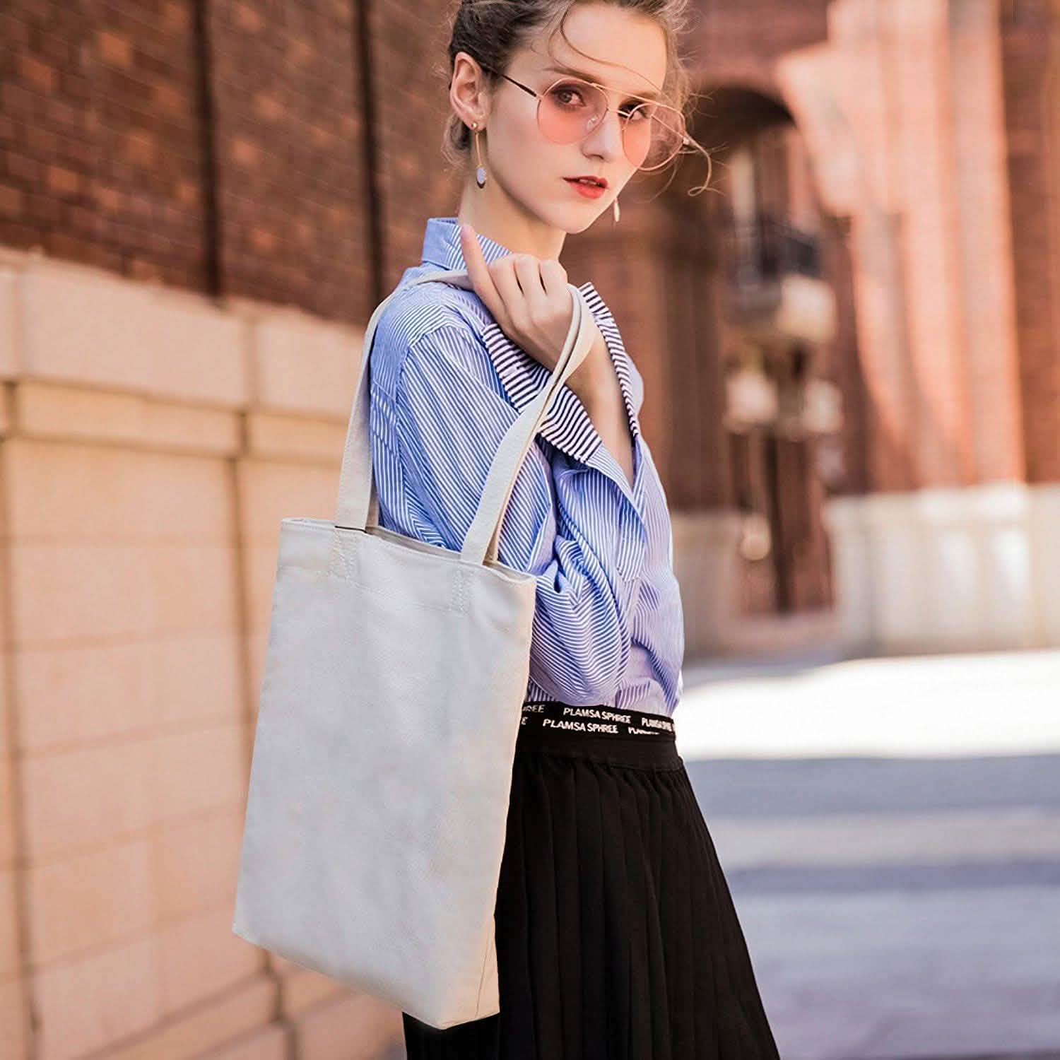 Canvas Tote Bag DIY Craft Eco Tote 100% Cotton Washable Reusable DailySale