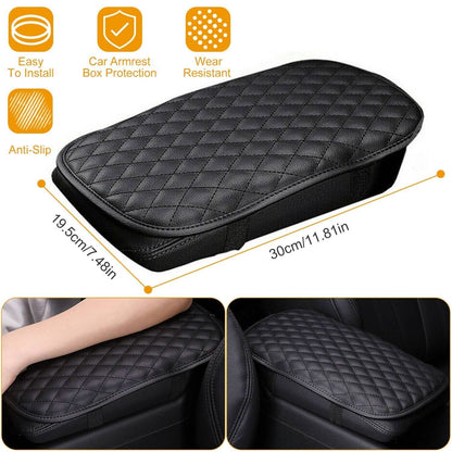 Car Armrest Pad Cover PU Leather Fit for SUV Truck Car DailySale