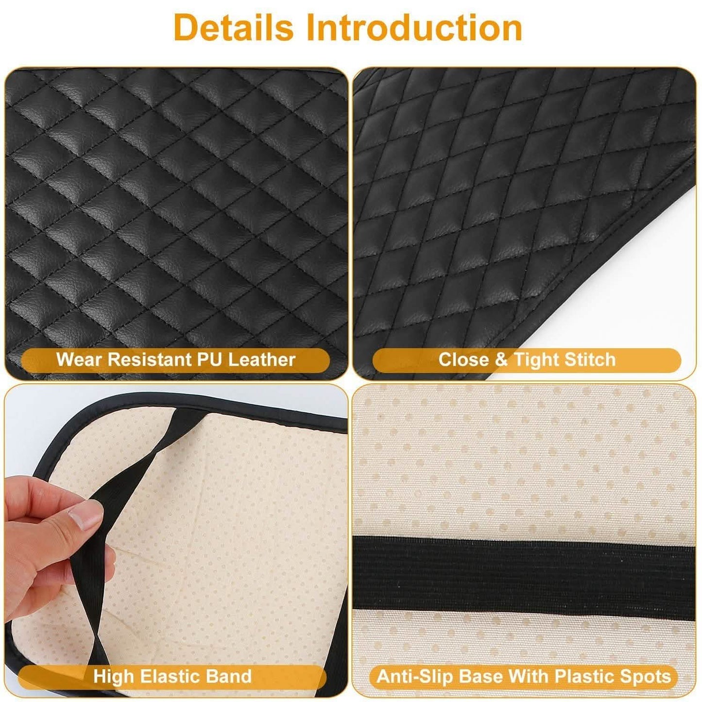 Car Armrest Pad Cover PU Leather Fit for SUV Truck Car DailySale