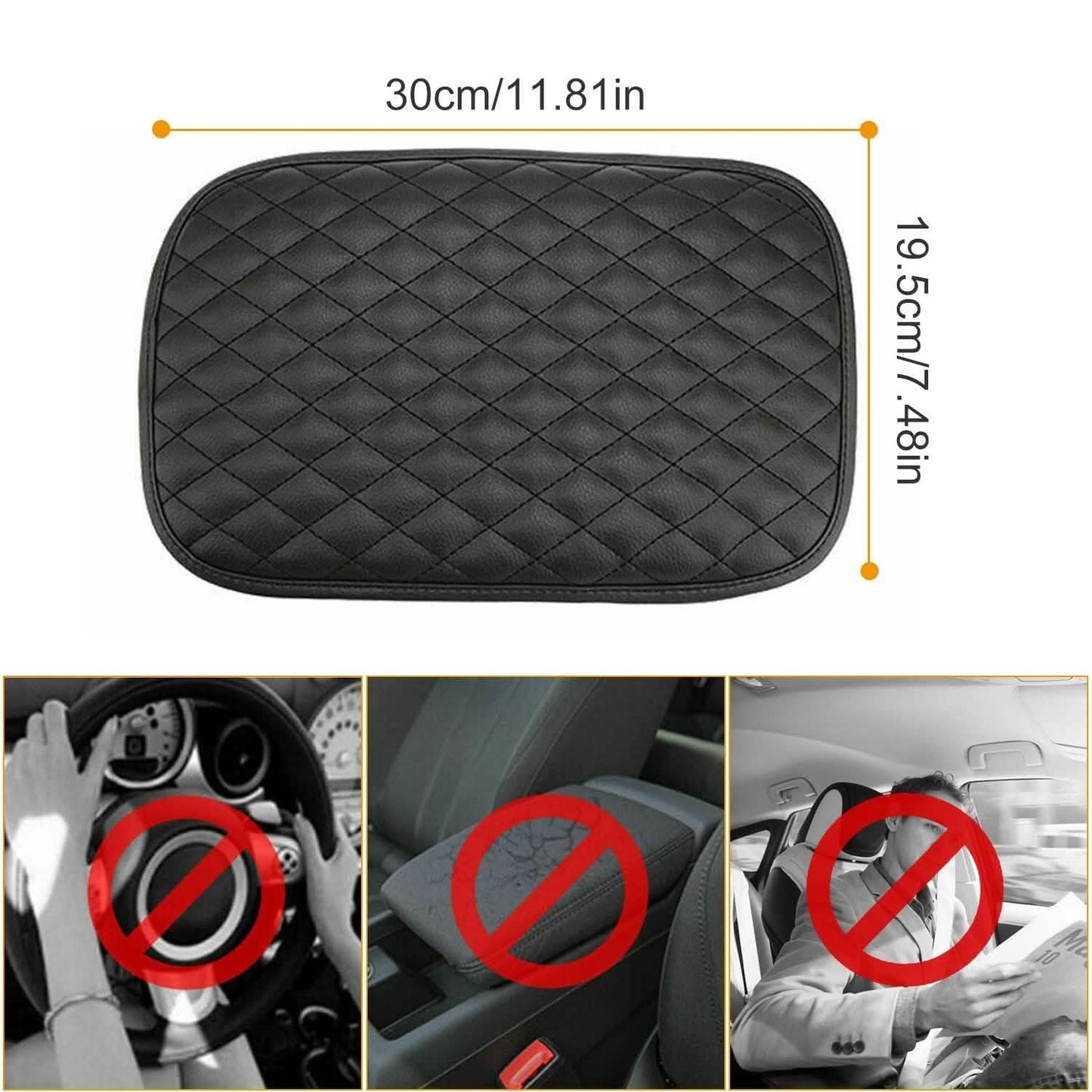 Car Armrest Pad Cover PU Leather Fit for SUV Truck Car DailySale