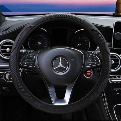 Car Auto Steering Wheel Cover Carbon Fibre Breathable Anti-slip Protector DailySale