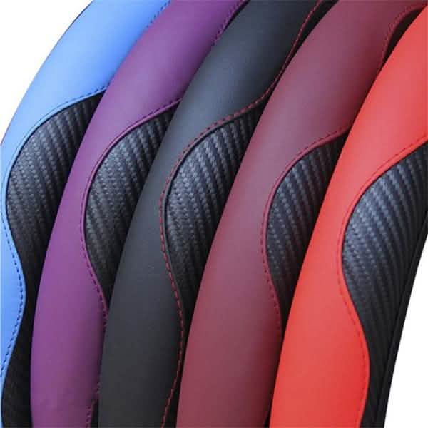 Car Auto Steering Wheel Cover Carbon Fibre Breathable Anti-slip Protector DailySale