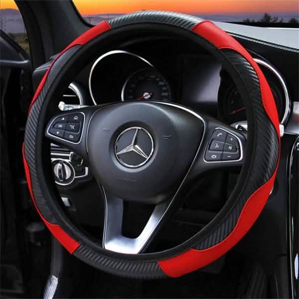 Car Auto Steering Wheel Cover Carbon Fibre Breathable Anti-slip Protector DailySale
