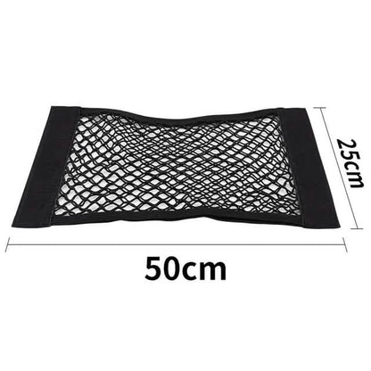 Car Back Rear Mesh Trunk Seat Elastic String Net Magic Sticker Universal Storage Bag DailySale
