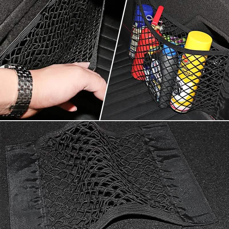 Car Back Rear Mesh Trunk Seat Elastic String Net Magic Sticker Universal Storage Bag DailySale