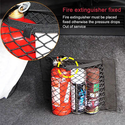Car Back Rear Mesh Trunk Seat Elastic String Net Magic Sticker Universal Storage Bag DailySale
