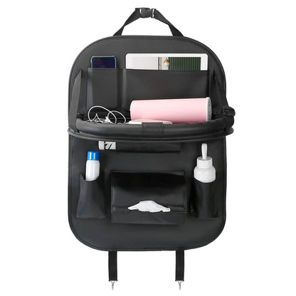 Car Back Seat Organizer with Foldable Table Tray 8 Pockets DailySale
