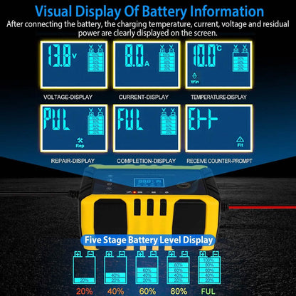 Car Battery Charger 12V/6A Smart Automatic Battery Charger Pulse Repair DailySale