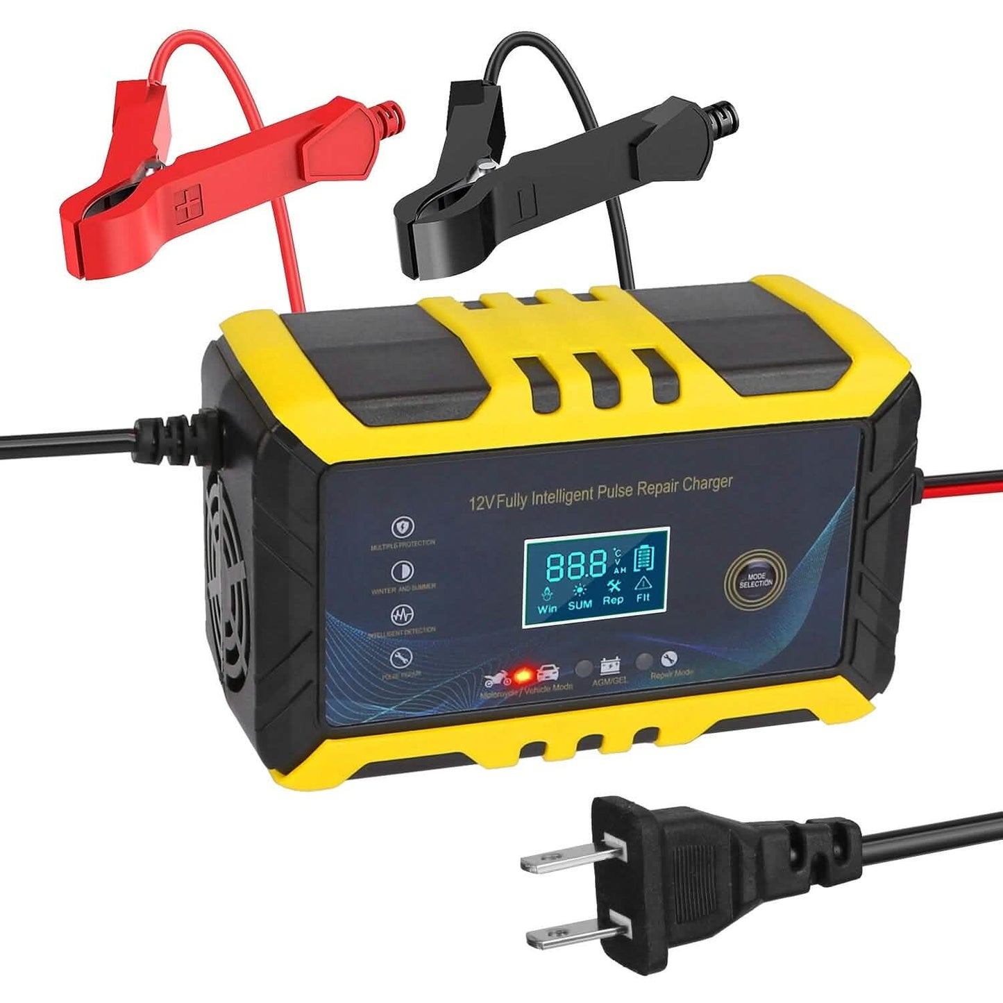 Car Battery Charger 12V/6A Smart Automatic Battery Charger Pulse Repair DailySale