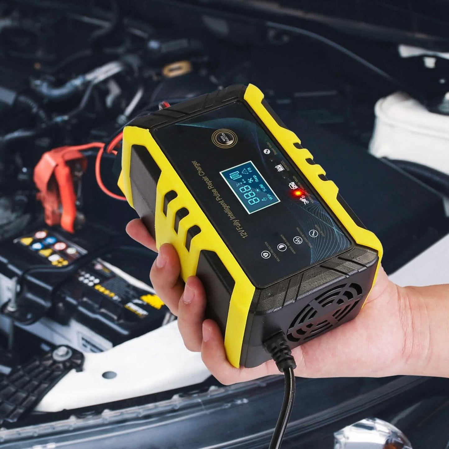 Car Battery Charger 12V/6A Smart Automatic Battery Charger Pulse Repair DailySale
