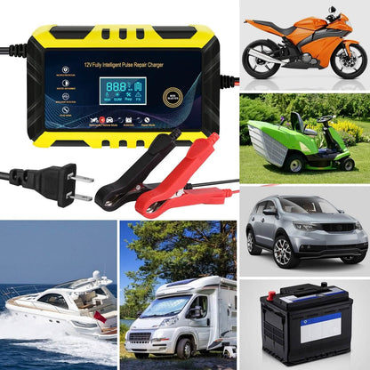 Car Battery Charger 12V/6A Smart Automatic Battery Charger Pulse Repair DailySale