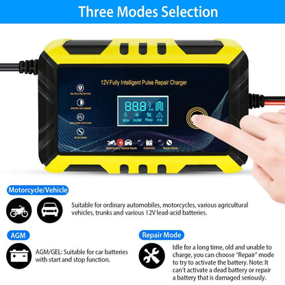 Car Battery Charger 12V/6A Smart Automatic Battery Charger Pulse Repair DailySale