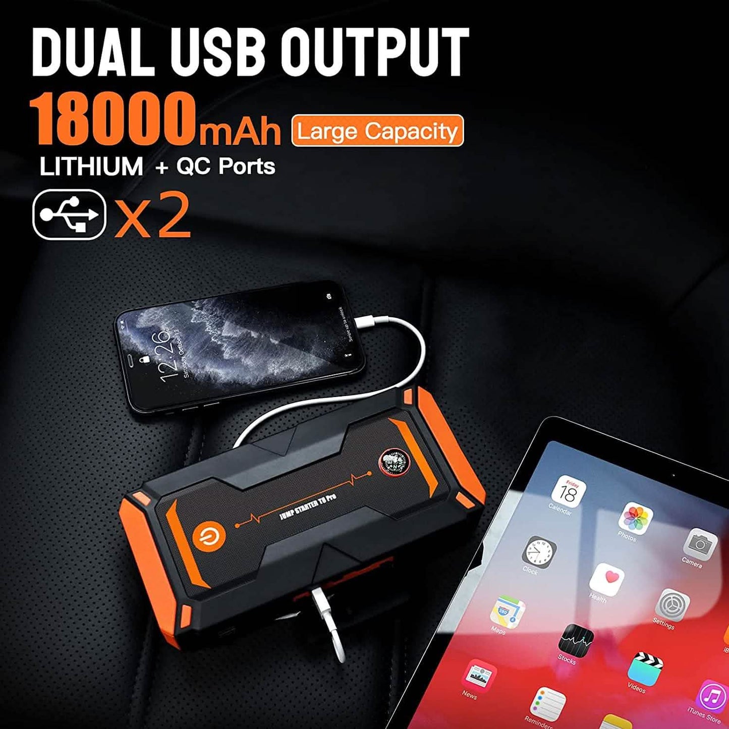 Car Jump Starter 1200A Peak 18000mAh DailySale