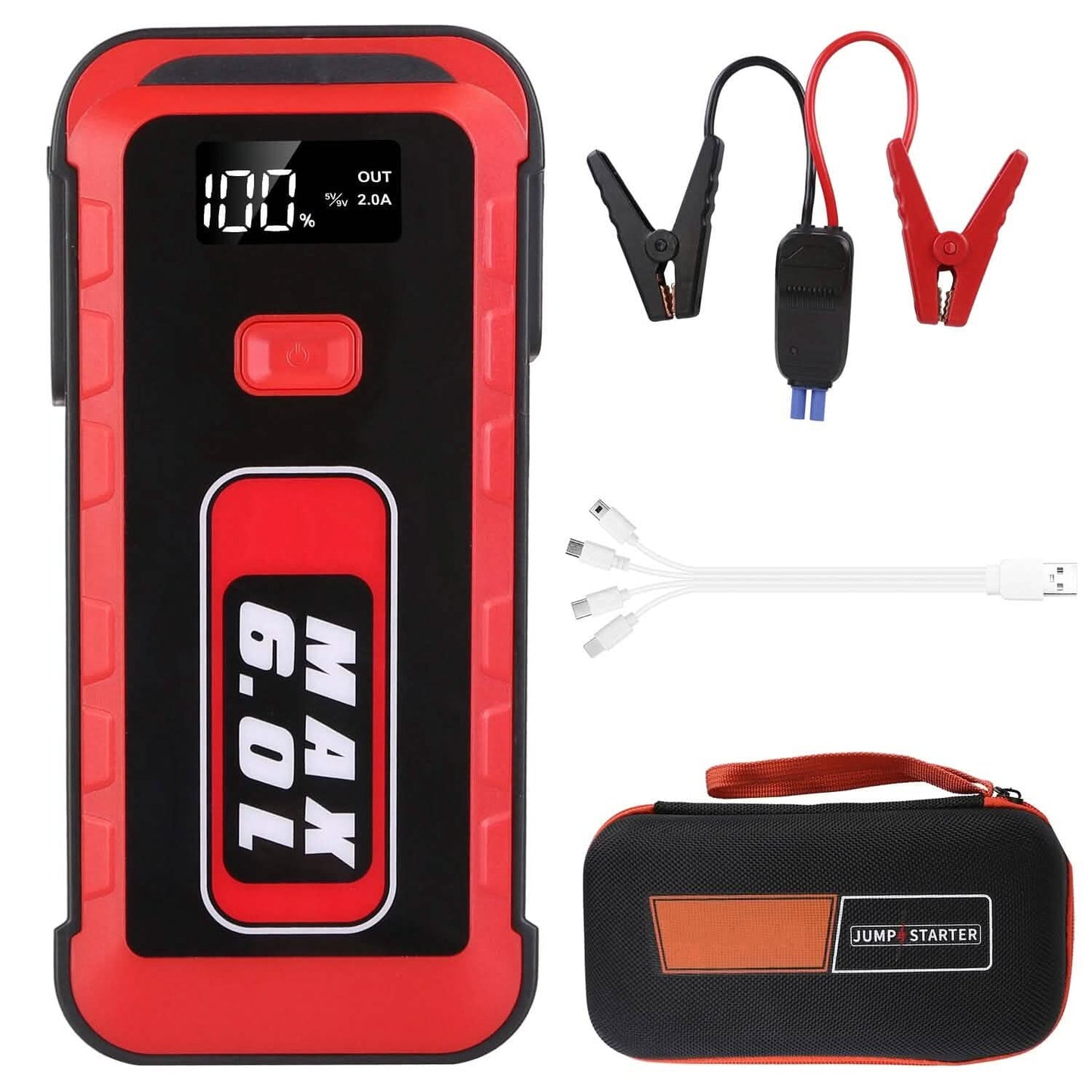 Car Jump Starter Booster 2500A Peak 25800mAh Battery Charger Power Bank DailySale