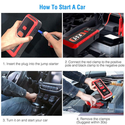 Car Jump Starter Booster 2500A Peak 25800mAh Battery Charger Power Bank DailySale