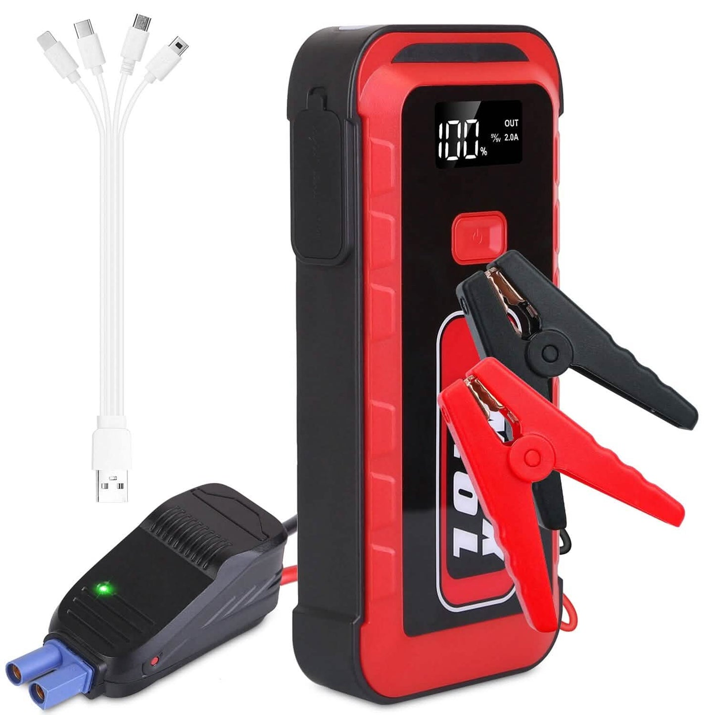 Car Jump Starter Booster 2500A Peak 25800mAh Battery Charger Power Bank DailySale