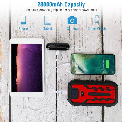 Car Jump Starter Booster with 4 Modes LED Flashlight DailySale