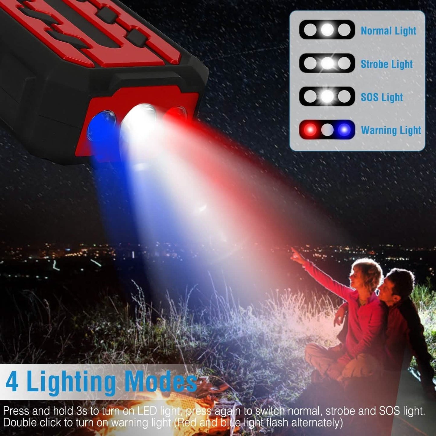 Car Jump Starter Booster with 4 Modes LED Flashlight DailySale