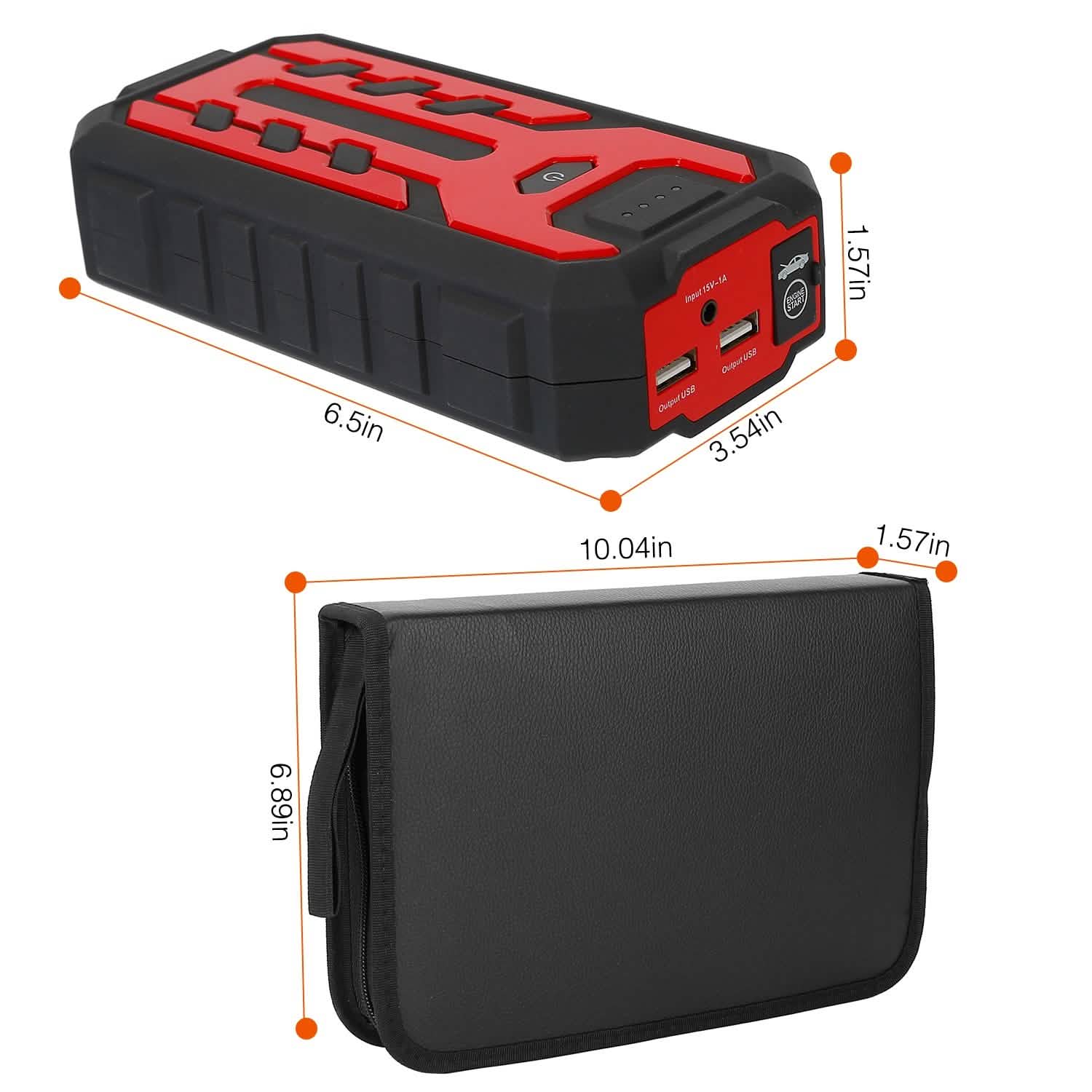 Car Jump Starter Booster with 4 Modes LED Flashlight DailySale