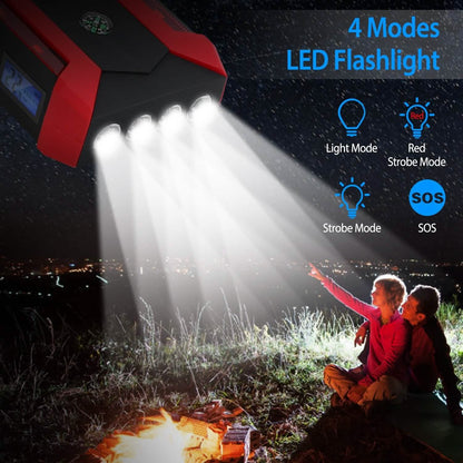 Car Jump Starter Booster with LCD Screen 4 Modes LED Flashlight DailySale