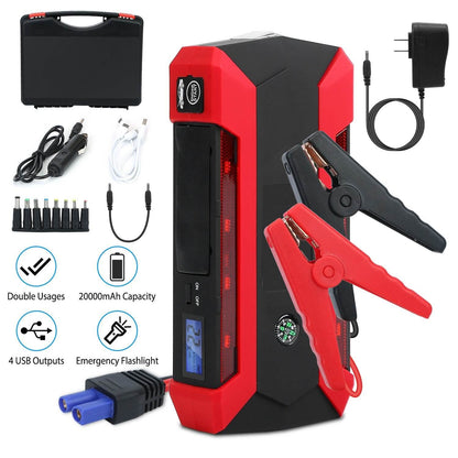 Car Jump Starter Booster with LCD Screen 4 Modes LED Flashlight DailySale