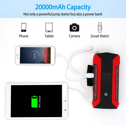 Car Jump Starter Booster with LCD Screen 4 Modes LED Flashlight DailySale