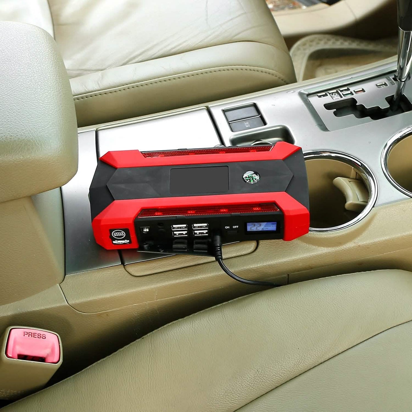 Car Jump Starter Booster with LCD Screen 4 Modes LED Flashlight DailySale