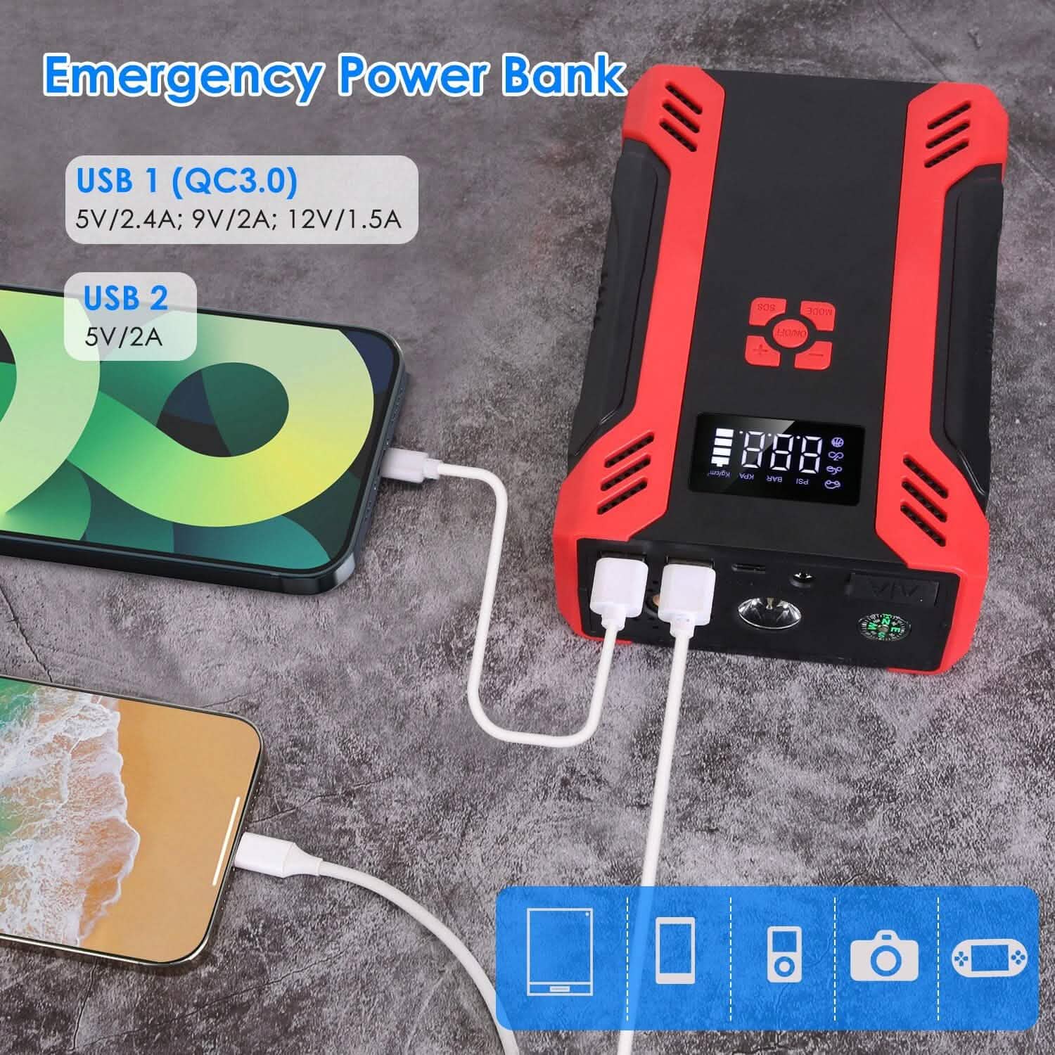 Car Jump Starter with Air Compressor DailySale