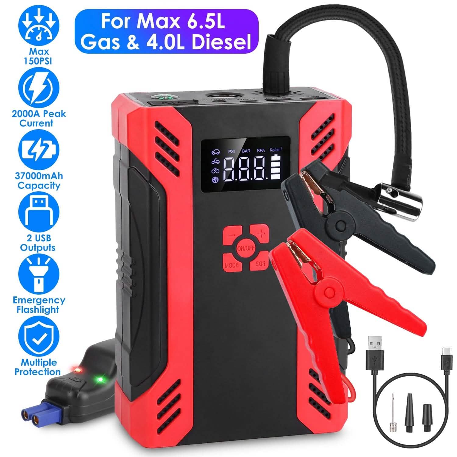Car Jump Starter with Air Compressor DailySale