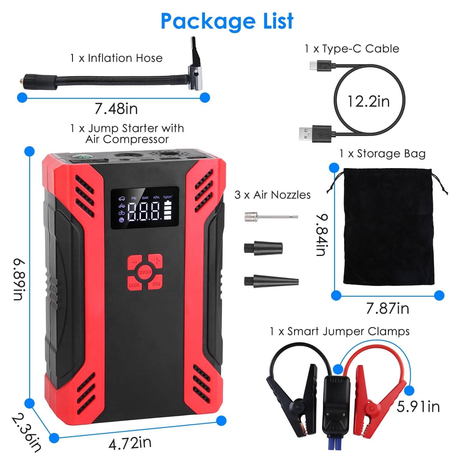 Car Jump Starter with Air Compressor DailySale