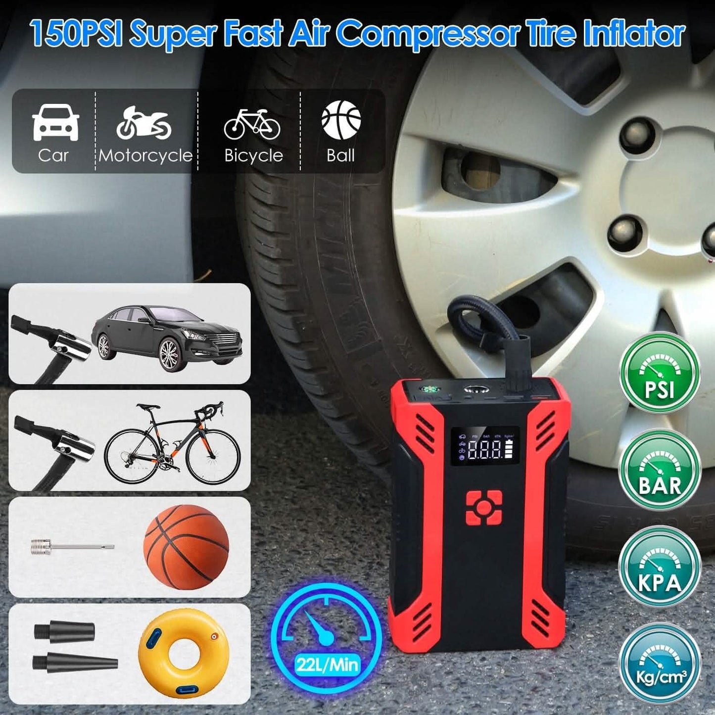 Car Jump Starter with Air Compressor DailySale