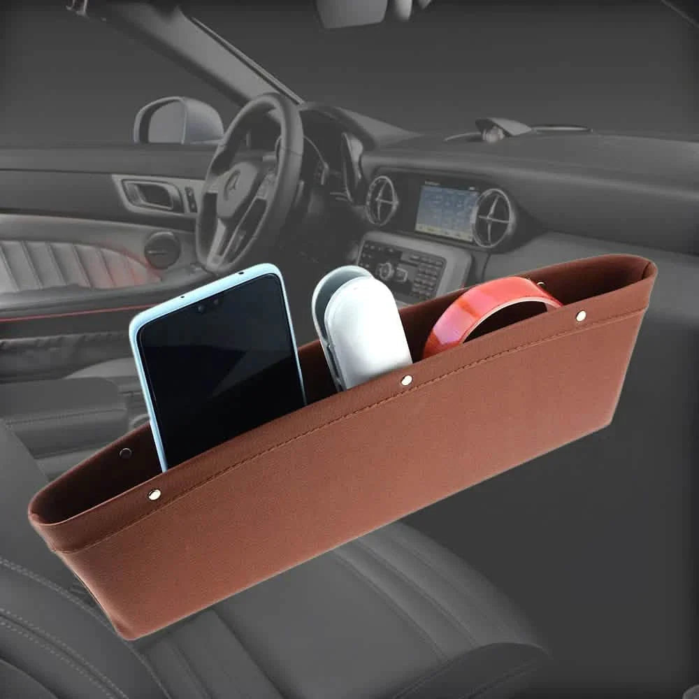 Car Organizer PU Leather Seat Slit Gap Pocket Storage DailySale