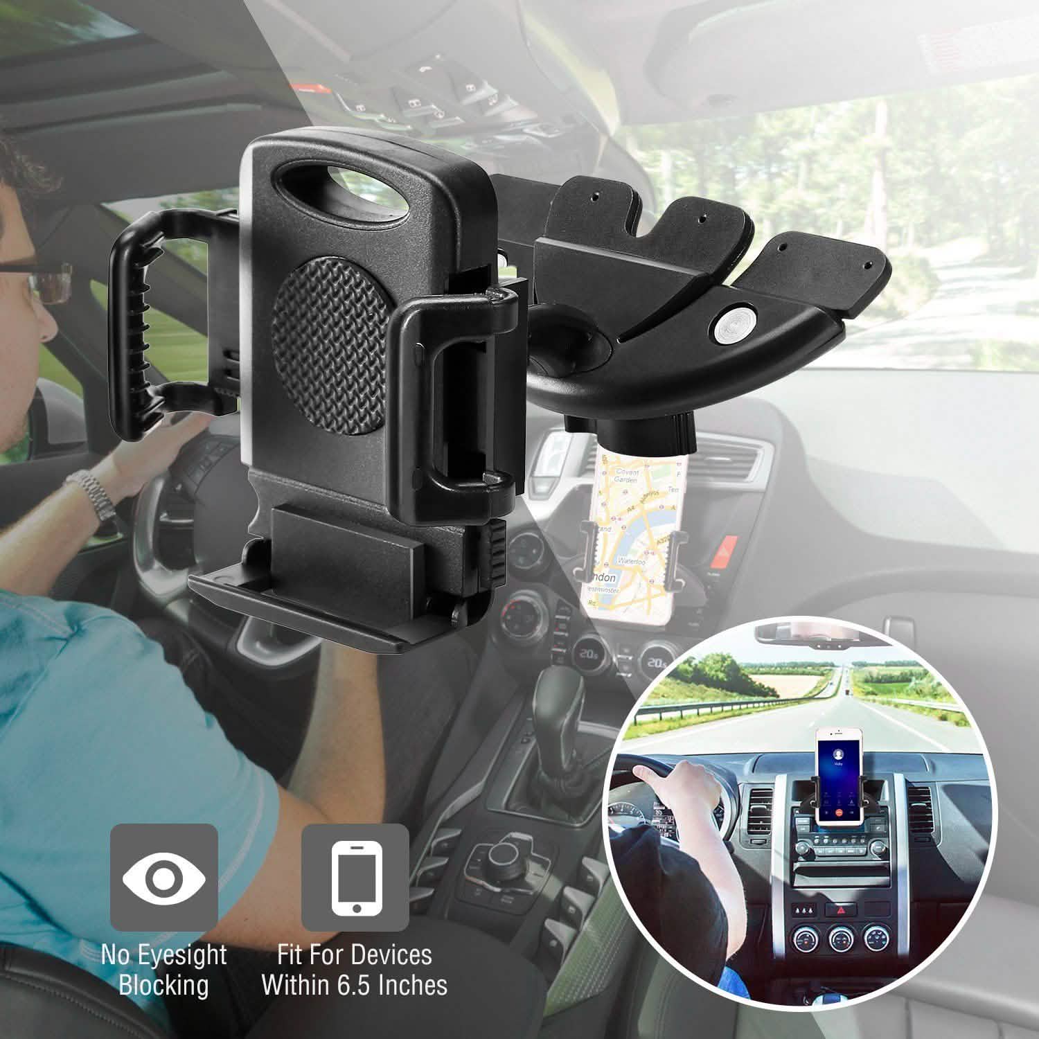 Car Phone Holder CD Slot Phone Mount 360 Rotatable DailySale