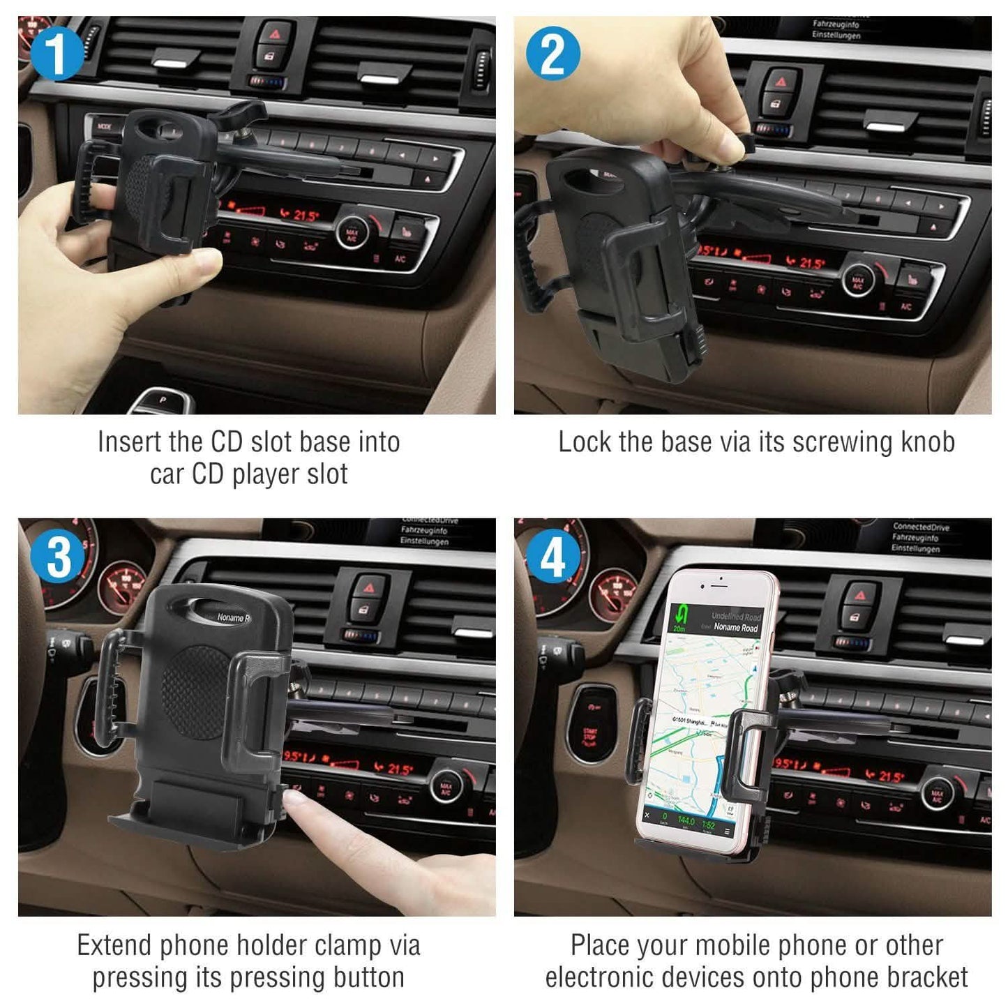 Car Phone Holder CD Slot Phone Mount 360 Rotatable DailySale