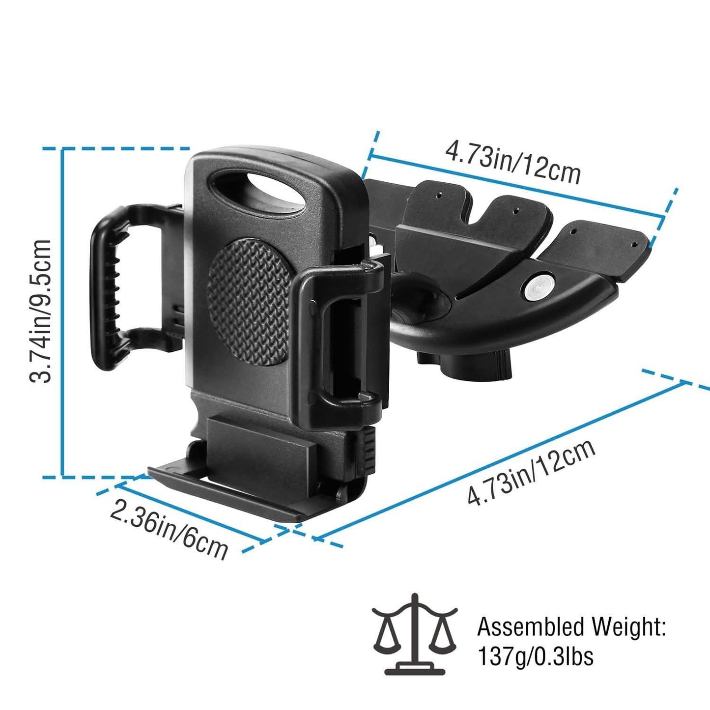 Car Phone Holder CD Slot Phone Mount 360 Rotatable DailySale