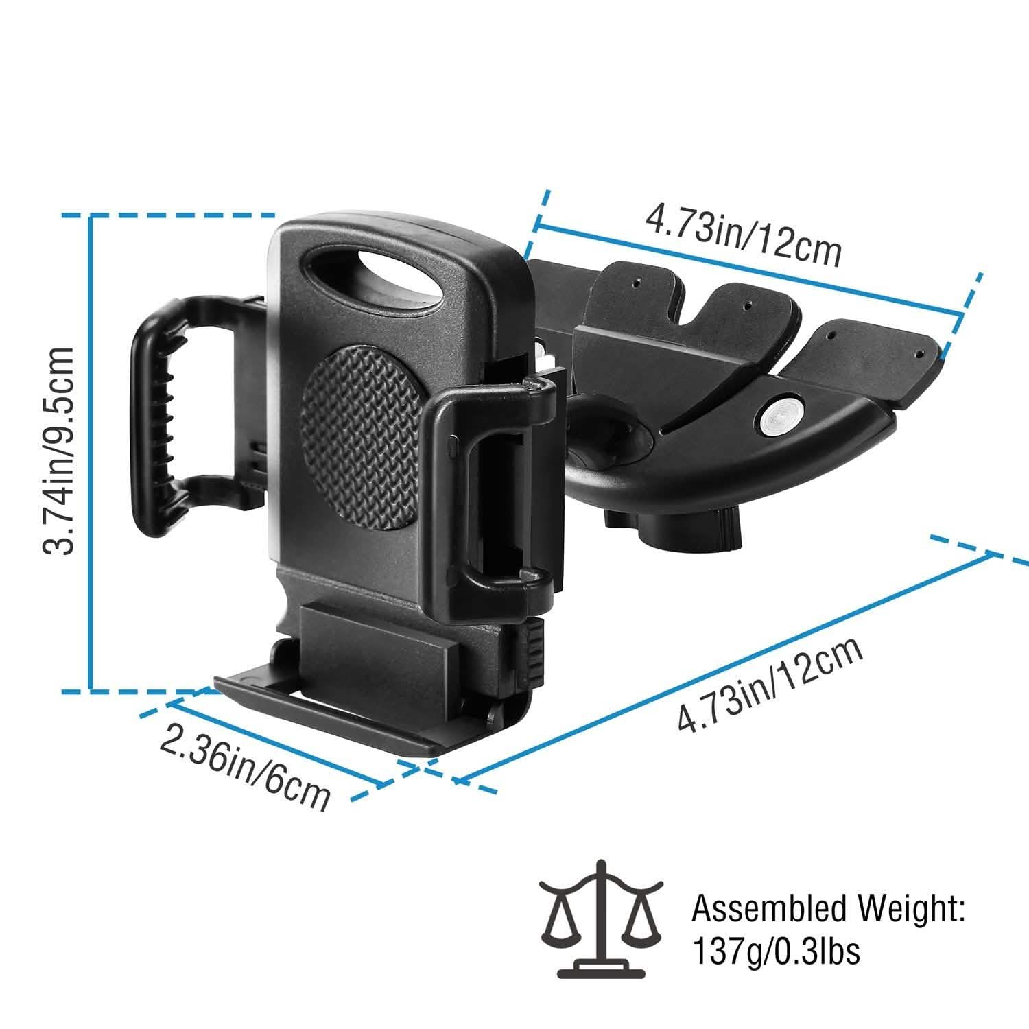 Car Phone Holder CD Slot Phone Mount 360 Rotatable DailySale